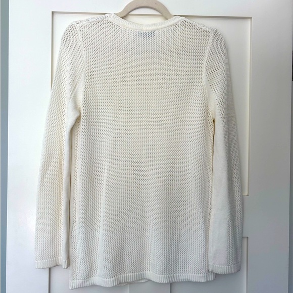 Sandro Scoop Neck Sweater with Fringe Size 8 - Picture 4 of 9